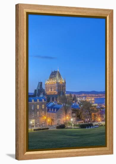 Canada, Quebec, Quebec City, Old Town at Twilight-Rob Tilley-Framed Premier Image Canvas