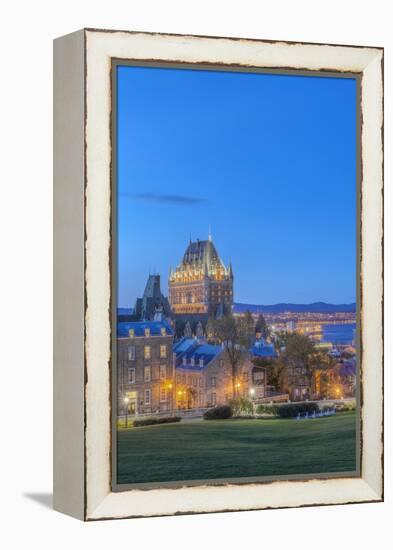 Canada, Quebec, Quebec City, Old Town at Twilight-Rob Tilley-Framed Premier Image Canvas