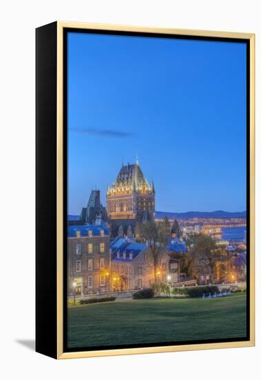 Canada, Quebec, Quebec City, Old Town at Twilight-Rob Tilley-Framed Premier Image Canvas