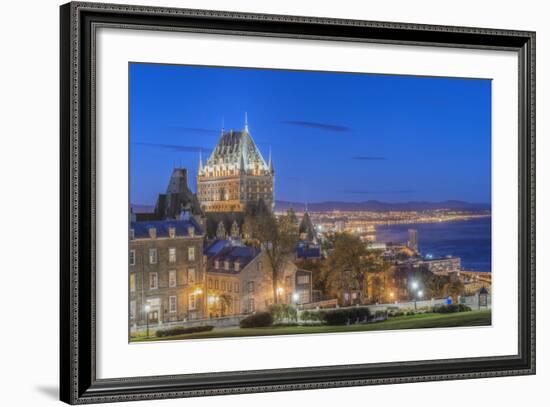 Canada, Quebec, Quebec City, Old Town at Twilight-Rob Tilley-Framed Photographic Print