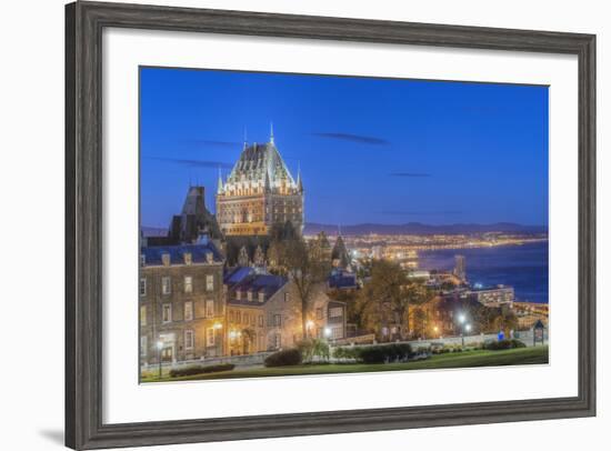 Canada, Quebec, Quebec City, Old Town at Twilight-Rob Tilley-Framed Photographic Print