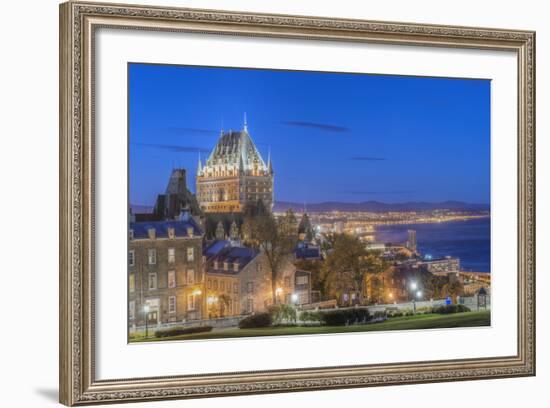 Canada, Quebec, Quebec City, Old Town at Twilight-Rob Tilley-Framed Photographic Print