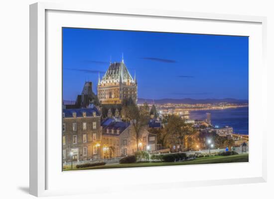 Canada, Quebec, Quebec City, Old Town at Twilight-Rob Tilley-Framed Photographic Print