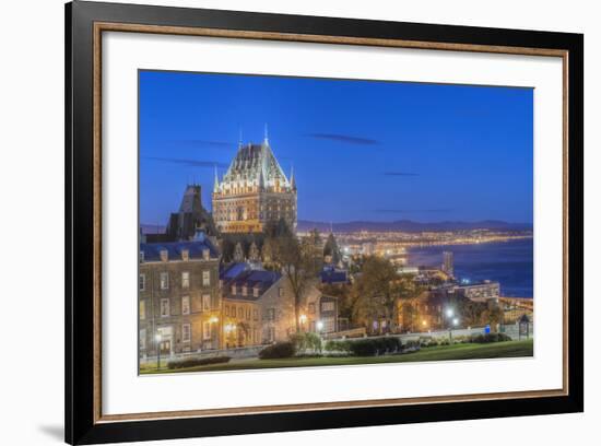 Canada, Quebec, Quebec City, Old Town at Twilight-Rob Tilley-Framed Photographic Print