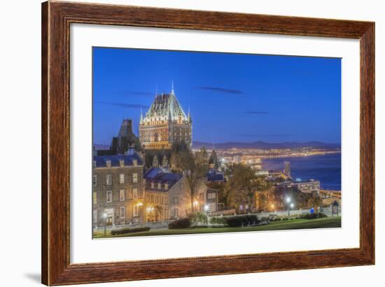 Canada, Quebec, Quebec City, Old Town at Twilight-Rob Tilley-Framed Photographic Print