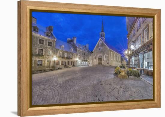 Canada, Quebec, Quebec City, Place Royale at Dawn-Rob Tilley-Framed Premier Image Canvas