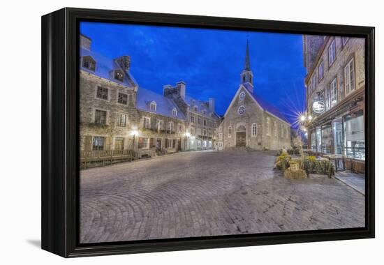 Canada, Quebec, Quebec City, Place Royale at Dawn-Rob Tilley-Framed Premier Image Canvas