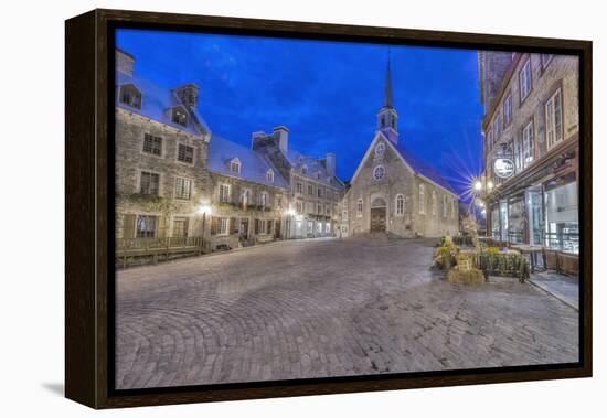 Canada, Quebec, Quebec City, Place Royale at Dawn-Rob Tilley-Framed Premier Image Canvas