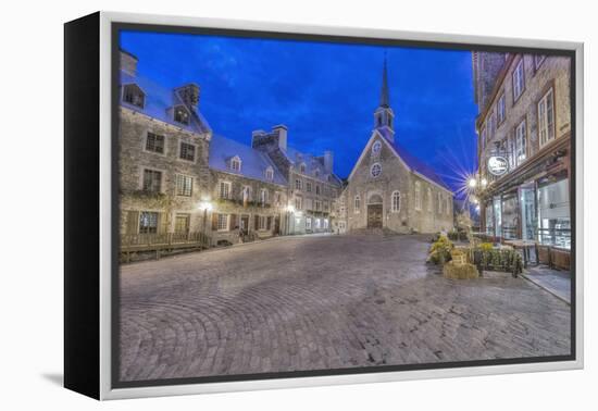Canada, Quebec, Quebec City, Place Royale at Dawn-Rob Tilley-Framed Premier Image Canvas