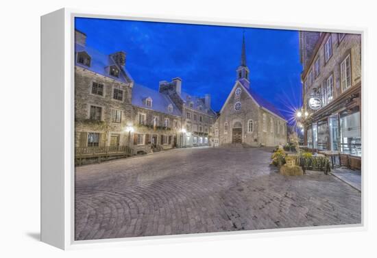 Canada, Quebec, Quebec City, Place Royale at Dawn-Rob Tilley-Framed Premier Image Canvas