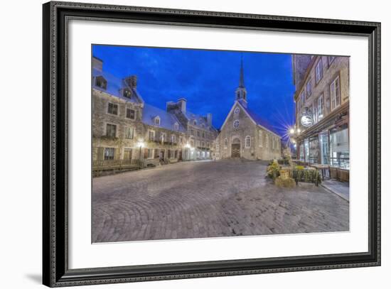 Canada, Quebec, Quebec City, Place Royale at Dawn-Rob Tilley-Framed Photographic Print