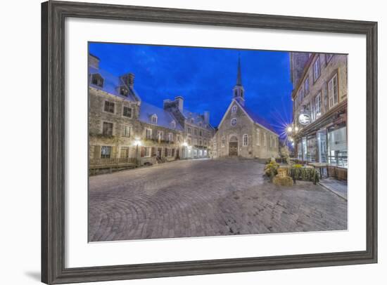 Canada, Quebec, Quebec City, Place Royale at Dawn-Rob Tilley-Framed Photographic Print