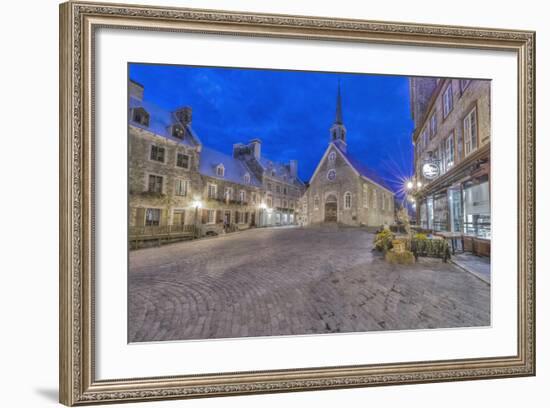 Canada, Quebec, Quebec City, Place Royale at Dawn-Rob Tilley-Framed Photographic Print