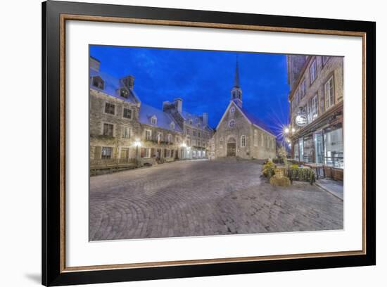 Canada, Quebec, Quebec City, Place Royale at Dawn-Rob Tilley-Framed Photographic Print