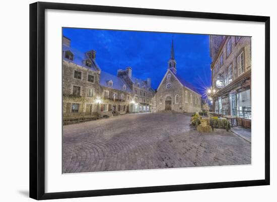 Canada, Quebec, Quebec City, Place Royale at Dawn-Rob Tilley-Framed Photographic Print