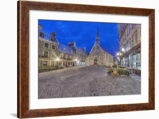 Canada, Quebec, Quebec City, Place Royale at Dawn-Rob Tilley-Framed Photographic Print