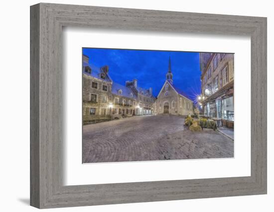 Canada, Quebec, Quebec City, Place Royale at Dawn-Rob Tilley-Framed Photographic Print