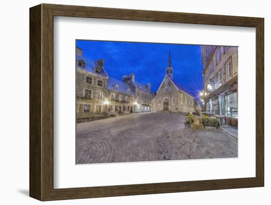 Canada, Quebec, Quebec City, Place Royale at Dawn-Rob Tilley-Framed Photographic Print