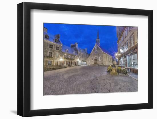 Canada, Quebec, Quebec City, Place Royale at Dawn-Rob Tilley-Framed Photographic Print