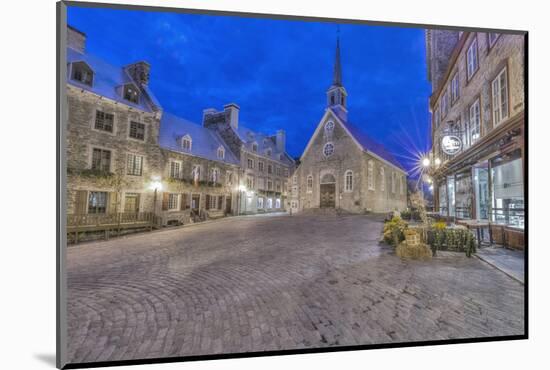 Canada, Quebec, Quebec City, Place Royale at Dawn-Rob Tilley-Mounted Photographic Print