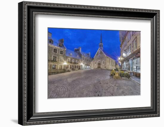 Canada, Quebec, Quebec City, Place Royale at Dawn-Rob Tilley-Framed Photographic Print