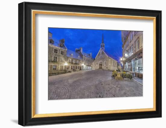 Canada, Quebec, Quebec City, Place Royale at Dawn-Rob Tilley-Framed Photographic Print