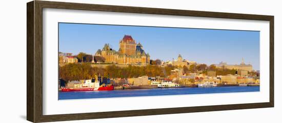 Canada, Quebec, Quebec City, Vieux Quebec or Old Quebec across Saint Lawrence River or Fleuve Saint-Alan Copson-Framed Photographic Print