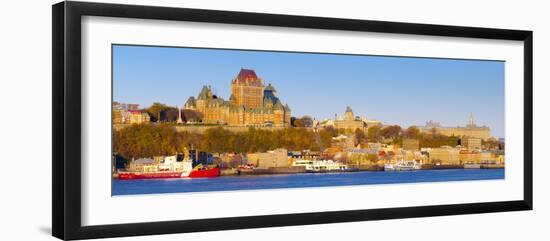 Canada, Quebec, Quebec City, Vieux Quebec or Old Quebec across Saint Lawrence River or Fleuve Saint-Alan Copson-Framed Photographic Print