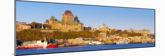 Canada, Quebec, Quebec City, Vieux Quebec or Old Quebec across Saint Lawrence River or Fleuve Saint-Alan Copson-Mounted Photographic Print