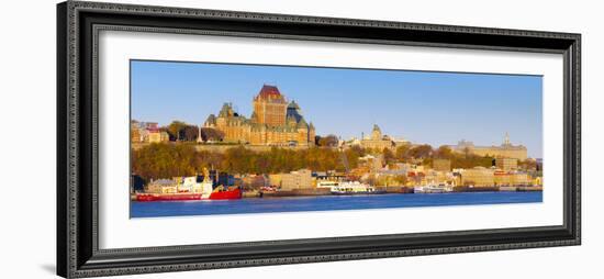 Canada, Quebec, Quebec City, Vieux Quebec or Old Quebec across Saint Lawrence River or Fleuve Saint-Alan Copson-Framed Photographic Print