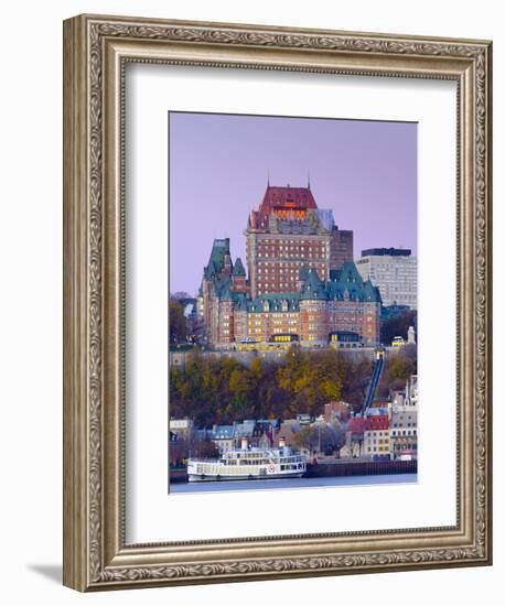 Canada, Quebec, Quebec City, Vieux Quebec or Old Quebec across Saint Lawrence River or Fleuve Saint-Alan Copson-Framed Photographic Print