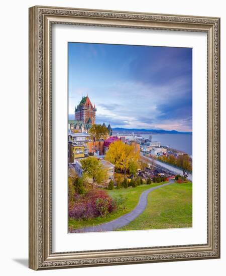 Canada, Quebec, Quebec City, Vieux Quebec or Old Quebec, Chateau Fontenac-Alan Copson-Framed Photographic Print