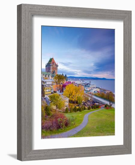 Canada, Quebec, Quebec City, Vieux Quebec or Old Quebec, Chateau Fontenac-Alan Copson-Framed Photographic Print