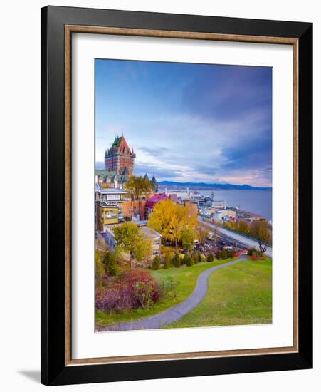 Canada, Quebec, Quebec City, Vieux Quebec or Old Quebec, Chateau Fontenac-Alan Copson-Framed Photographic Print