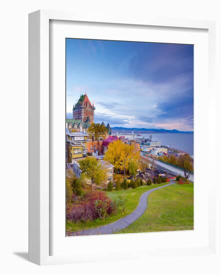 Canada, Quebec, Quebec City, Vieux Quebec or Old Quebec, Chateau Fontenac-Alan Copson-Framed Photographic Print