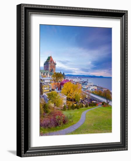 Canada, Quebec, Quebec City, Vieux Quebec or Old Quebec, Chateau Fontenac-Alan Copson-Framed Photographic Print