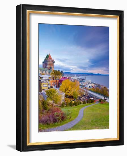 Canada, Quebec, Quebec City, Vieux Quebec or Old Quebec, Chateau Fontenac-Alan Copson-Framed Photographic Print