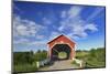 Canada, Quebec, Ste. Jeanne d'Arc. Covered bridge over stream.-Jaynes Gallery-Mounted Photographic Print