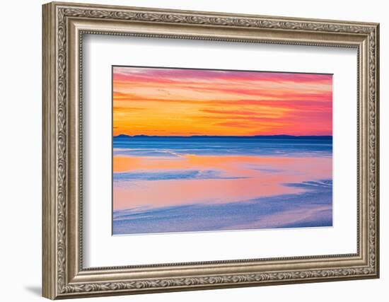 Canada, Quebec, Tadoussac. Sunrise on Saguenay River.-Jaynes Gallery-Framed Photographic Print