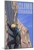 Canada, Rock Climber-Lantern Press-Mounted Art Print