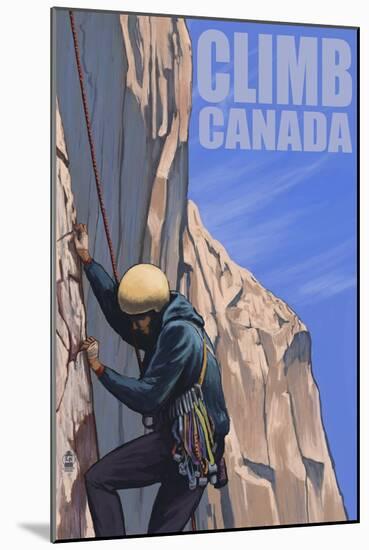 Canada, Rock Climber-Lantern Press-Mounted Art Print