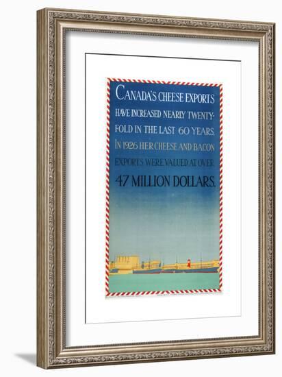 Canada's Cheese Exports-Allan McNab-Framed Giclee Print