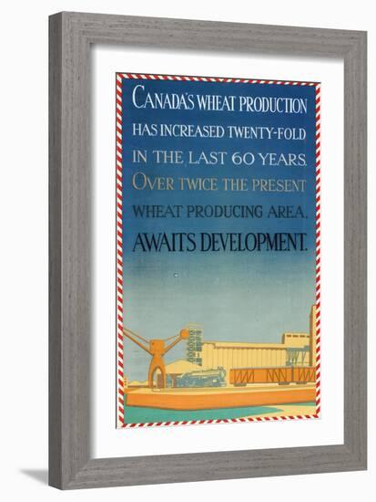 Canada's Wheat Production-Allan McNab-Framed Giclee Print