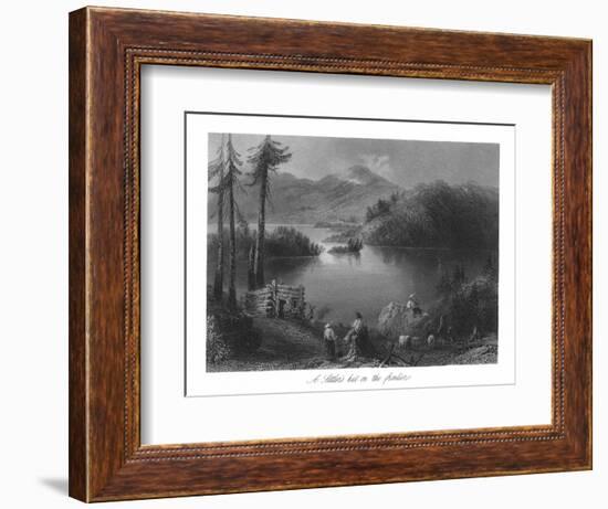 Canada, Scenic View of a Settler's Hut on the Frontier-Lantern Press-Framed Art Print