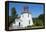 Canada, St. Martins, New Brunswick, White Tourist Lighthouse in Small Fishing and Lobster Village-Bill Bachmann-Framed Premier Image Canvas