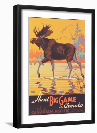 Canada Travel Poster, Moose--Framed Art Print