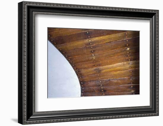 Canada, Vancouver Island. Wooden Hull, Cowichan Bay Fishermans Wharf-Kevin Oke-Framed Photographic Print