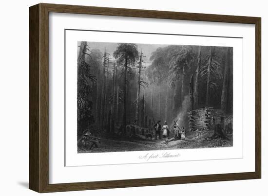 Canada, View of a First Settlement on the Frontier-Lantern Press-Framed Art Print