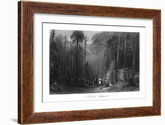 Canada, View of a First Settlement on the Frontier-Lantern Press-Framed Art Print