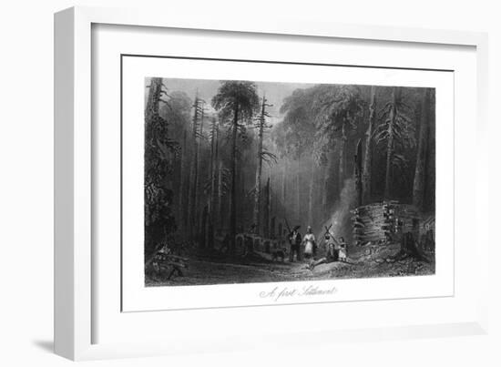 Canada, View of a First Settlement on the Frontier-Lantern Press-Framed Art Print